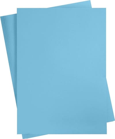 Gekleurd Karton, A2, vel 420x594 mm, 180 gr, blauw, 10 vel | Knutselkarton