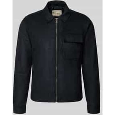 Jack in leerlook met borstzak, model 'HELGER'