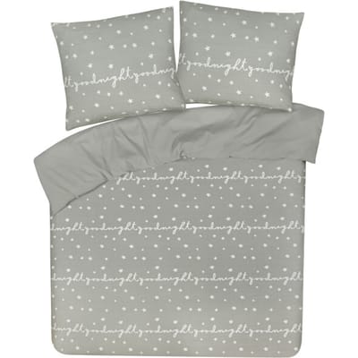 DoubleDry Dekbedovertrek My Design 100% katoen - Eenpersoons 140x200 cm + 1 Kussensloop - good night