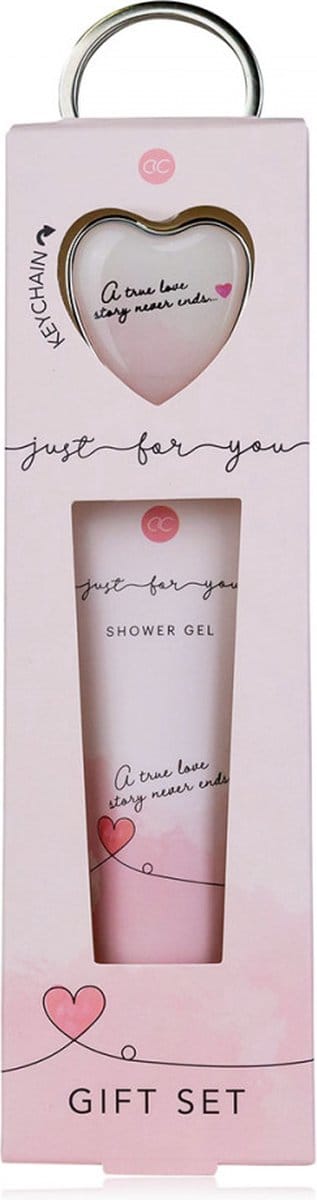 cadeauset Just for you - showergel - sleutelhanger - giftset