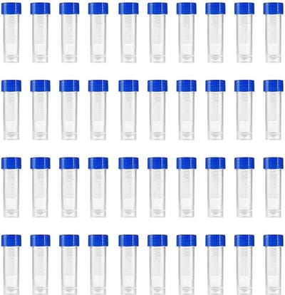 Dailygoods - Proefbuisjes - Kunststof cryobuisjes - 40 stuks - Blauw