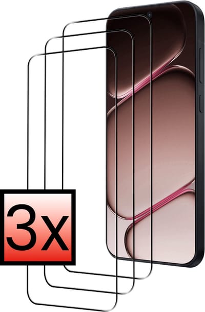 Screenprotector - 3 Stuks - Geschikt voor OnePlus Nord 6 - Full Cover - Beschermglas - Gehard Glas - Tempered Glass - Screen Protector