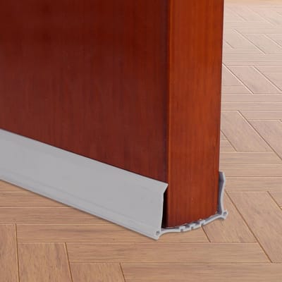 Tochtstopper Deur - Afdichtstrip PVC - Winddicht Maken - Geluidswerend Insectenwerend - 96 cm Lengte - Grijs