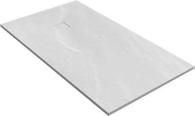 Brauer Douchebak Asteroid 100x180 incl. antislip en antibacterieel mineraalmarmer mat wit