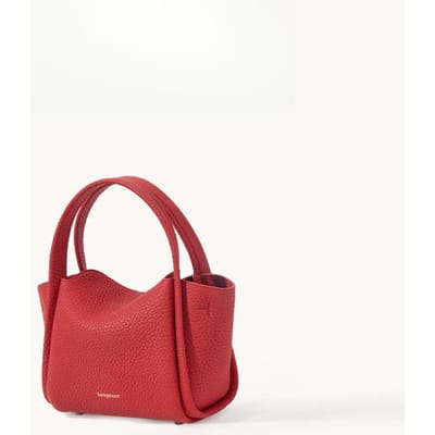 Songyuan Bao Bag Mini Groentemand Bovenste Laag Leer Handvat Crossbody Mini Mobiele Telefoon Tas brown