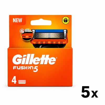 Gillette Fusion5 Scheermesjes 20 Cartridges ( 5x 4 Stuks) - Voordeelbox