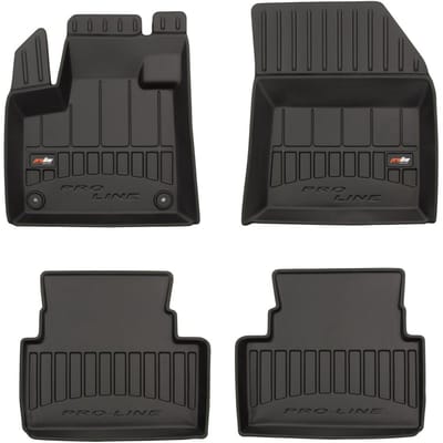 Frogum No.77 Automat / Vloermat - 3D Pasvorm - Geschikt voor Citroen C5 Aircross vanaf 2018 - TPE Rubber - 4-delig - Hoge Rand 6cm - Zwart
