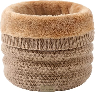 Nivard Nekwarmer - Dames - Fleece - Motor - Bandana - Masker - Colsjaal - Sjaal - Gewatteerd - Skiën - Warm - Khaki