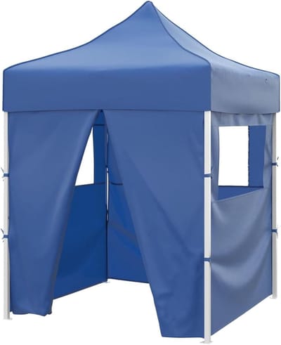 Opvouwbare Partytent - Feesttent Tuin - Buiten Evenementen - Waterbestendig Doek - 2 x 2 Meter - Blauw