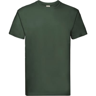 Fruit of the Loom Heren Super Premium T-Shirt (Fles groen)