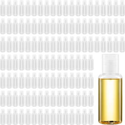 120 Stuks 30ml Transparante Plastic Flessen, Herbruikbare Reisset met Flipdop voor Make-up en Shampoo, Ideaal voor Reizen