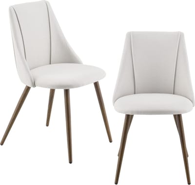 Eetkamerstoel Danzig set van 2 stof 83x50x53 cm beige