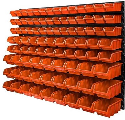 Stapelboxen en Wandrek 1158 x 780 mm voor Gereedschap en Opslag