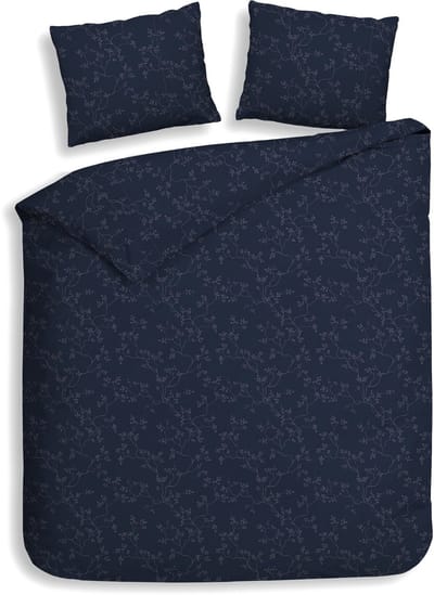 Heckettlane Dekbedovertrek Alloro - Effen Bedlinnen - 240x200-220 cm - Lits-Jumeaux - Blauw - Dekbedovertrek van 100% Katoen-Flanel