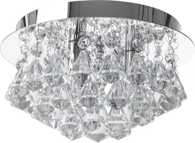 TooLight Plafondlamp - 3 Lichtpunten - Chroom - Modern Design - 25x25x14,5 cm