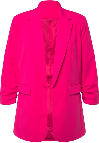 Angel of Style - Dames - Blazer open model reverskraag lange mouwen - Roze - Maat 44