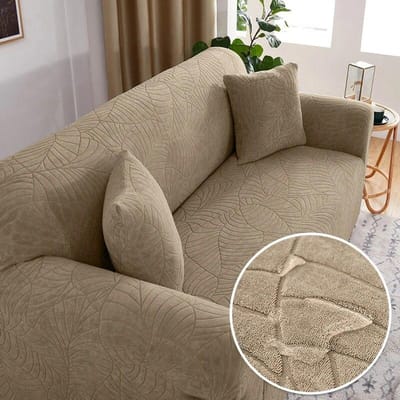 Waterdichte Jacquard Bankhoezen Dikke Elastische Hoek Effen Bankhoes L Vormige Bankhoes Beschermer 1 /2 /3 /4 Zits 1 Seater 90-140cm