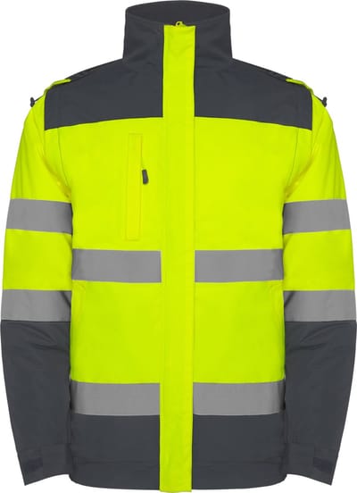 Roly Epsylon Parka RY9304 - Lead 23/Fluor Yellow 221 - 3XL