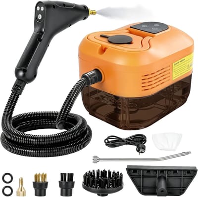 Thijox - 4,5 bar Stoomreiniger Handapparaat 2500W Multifunctioneel met 6 Instelbare Snelheden en 1,2L Waterreservoir voor Auto, Keuken, Badkamer, Tege