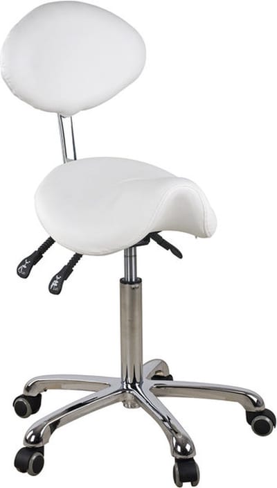 Collini PonySeat Supremo Wit – Ergonomische Zadelkruk Verstelbaar | Professionele Werkkruk voor Pedicure, Schoonheidssalon, Wellness & Praktijk