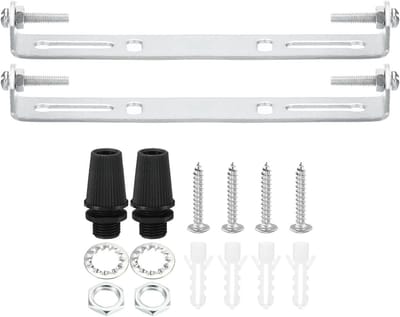 120mm montagebeugel voor plafondverlichting, 2 sets lichtarmatuur houders met staalplaat en kruisbalk, inclusief schroeven, ringen en moeren voor wandverlichting