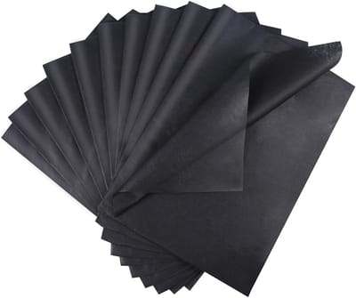 Zijdepapier 60 vellen zwart 50 × 35 cm - decoratief cadeaupapier - perfect voor ambachtelijke verpakking - SnelShoppen