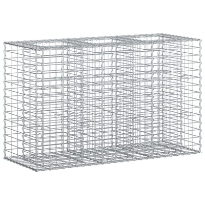 vidaXL - Gabion - verhoogd - bed - 130 - x - 50 - x - 80 - cm - Gegalvaniseerd - staal