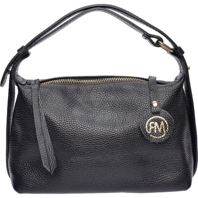 Roberta M Zwart Rundleer Tas