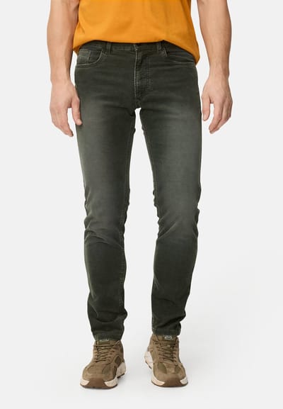 camel active Slim Fit 5-pocket broek - Maat menswear-33/32 - Bosgroen
