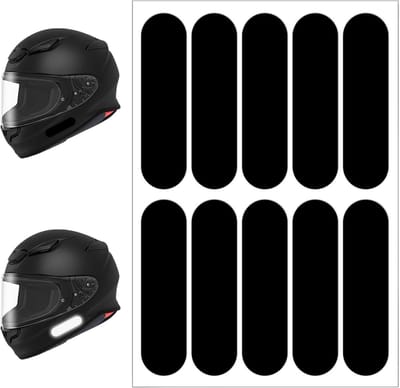 Reflectorstickers Zwart - Reflecterende Tape - Nacht Zichtbaarheid - Discreet Overdag - 10 Stuks - Zwart