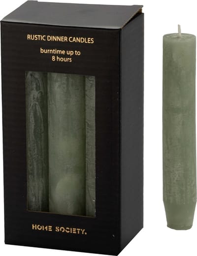 Home Society - Dinerkaarsen - Celadon - Licht Groen - 6 stuks - 2.5 x 14 cm