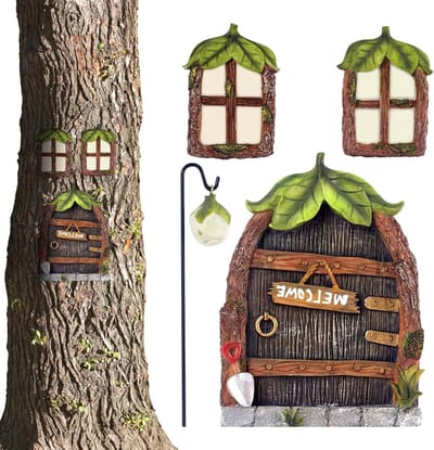 Feeënhuisje Tuindecoratie - Miniatuur Huisje Tuin - Decoratie Sprookjestuin - Glow in the Dark