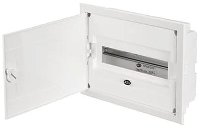 Kleine inbouw verdeler met deur 1-rijig - Wit