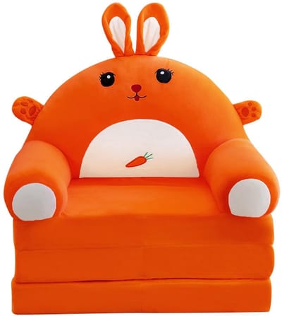 BRENZOOS- Bankhoes Zacht - Kinderbankhoes 2 in 1 - Uitvouwbaar - Schattige Cartoon Diervorm - Huidvriendelijk Materiaal - Comfortabel en Ondersteunend - Kindersofa