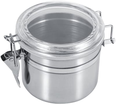Dailygoody - Rvs Keuken Bewaarcontainer - Luchtdicht - Set van 4 - Voor Suiker, Thee, Koffiebonen - Ideaal voor Specerijen en Granen