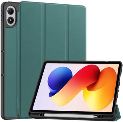 Coverup Tablethoes geschikt voor Xiaomi Redmi Pad 2 Pro Hoesje - Tri-Fold Book Case met Wake/Sleep en Stylus-houder - Groen