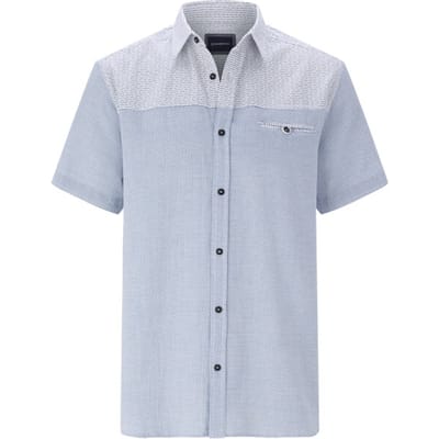 Babista herren Overhemd Met Korte Mouwen - 39/40 - lichtblauw - Plus Size