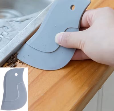 Actie4you® - Pinguïnvormige Zachte Schraper – Schattig, Functioneel en Effectief - Keuken Schraper - Kookplaatschraper - Verwijderd Olie En Andere Vlekken - Ophangbaar - Siliconen - Grijs