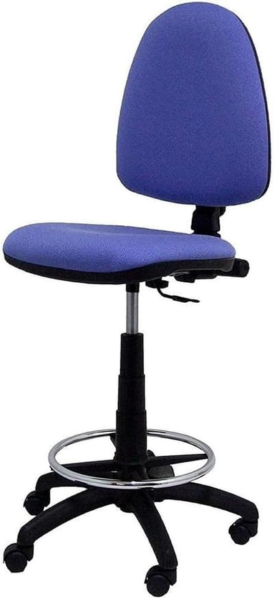 Kruk Alarm Bali - Kantoorstoel Gestoffeerd - Ergonomisch Zitten - Permanent contactmechanisme - 55 cm diameter - Lichtblauw