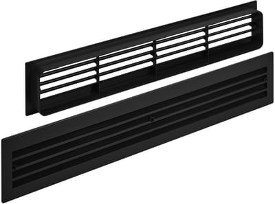 SOTECH 1 paar ventilatieroosters BRISE 457 x 92 x 17 voor deuren sleufperforatie Zwart