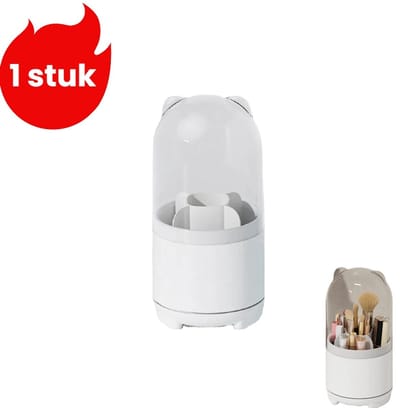 1 artikel - Opbergdoos voor make-upkwasten - Opbergemmer voor cosmetica - Penhouder - Wit