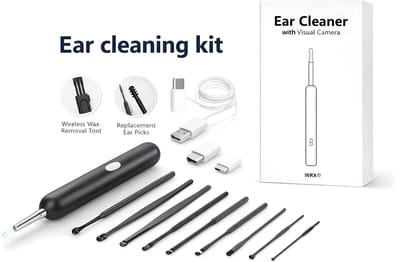Kahil - Smart Ear Wax Removal Tool Zwart - Oorreiniger Met Camera En Led - Diep Reinigen