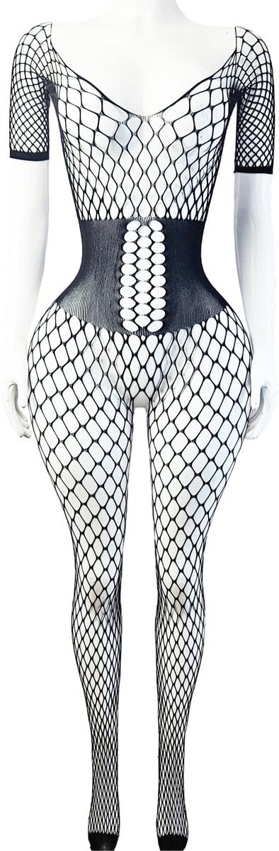 BamBella ® - Panty pak -Onesize - body suit - Dames - Onesize - Erotische jumpsuit van kant lingerie zwart