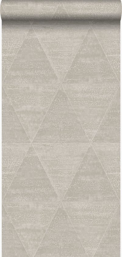 Origin Wallcoverings behang metalen driehoeken warm zilver - 347590 - 53 cm x 10,05 m