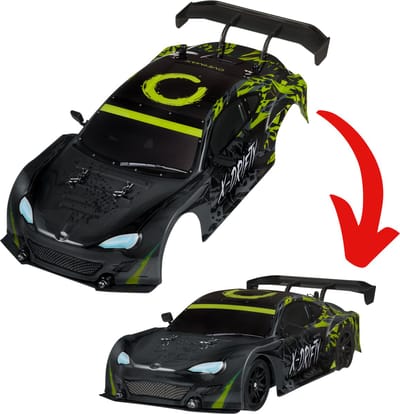 Overmax X-Drifty Carrosserie – RC Auto Body – Vervangende Kap voor X-Drifty – Accessoire voor Drift RC Auto – Nieuwe Look – Duurzaam & Lichtgewicht – Gemakkelijk te Monteren – Personaliseer je RC – Drifting & Race Design – Tweede Leven voor je RC