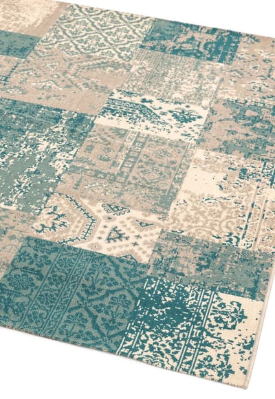 Easy Living - Revive-Rev-07 Vloerkleed - 200x290  - Rechthoek - Patchwork,Vintage Tapijt - Klassiek - Meerkleurig