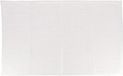 Tendance Badmat microfiber - bolletjes - wit - 45x75 cm - absorberend - badkamer mat - antislip - zacht