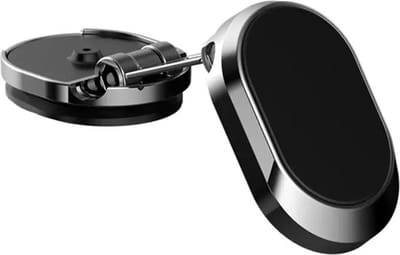 DrPhone Roterende Opvouwbare Magnetische Smartphone Autohouder – Dashboard - Meerdere aanpasbare hoeken – 360 ° rotatie - Verstelbare arm – Multifunctioneel – Zwart