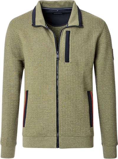 Casa Moda Expedition Vest Met Motief Opstaande Kraag - XXL