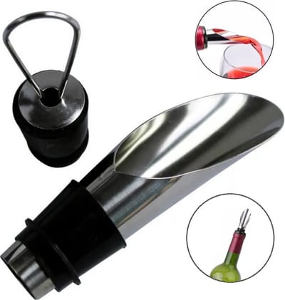 Wijnschenker met stop - Wijnfles Schenktuit – Schenkdop – Wijn afsluitdop – Schenktuit – Wine Pourer - Stopper